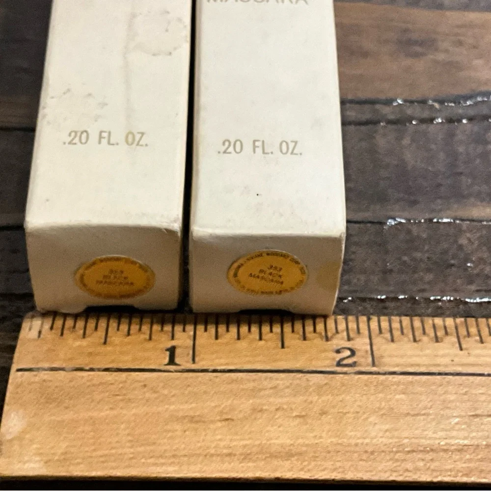 Vintage Lot of 2 Viviane Woodard Black Mascara IOB 1960s Collectible Prop